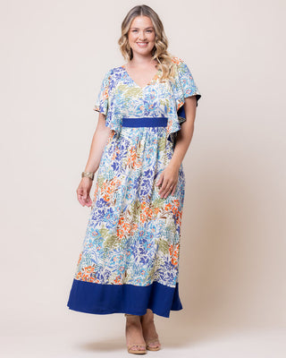 Mediterranean Breeze Boho Maxi Dress in Santorini