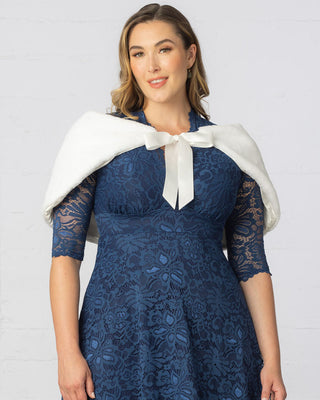 Starlet Faux Fur Bolero Shrug in Ivory