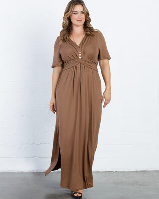 Desert Rain Maxi Dress  in Coffee