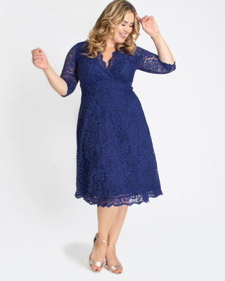 Mademoiselle Lace Cocktail Dress in Sapphire Blue