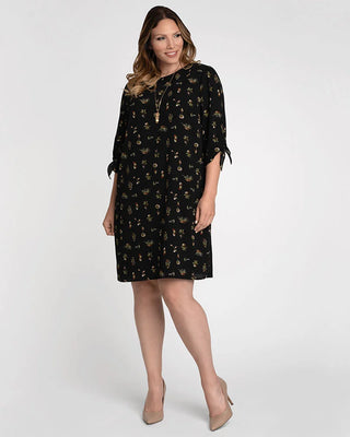 Manhattan A-Line Shift Dress in Potted Plant Print