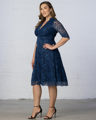 Mademoiselle Lace Cocktail Dress in Navy