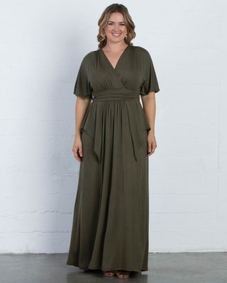Indie Flair Maxi Dress in Olive
