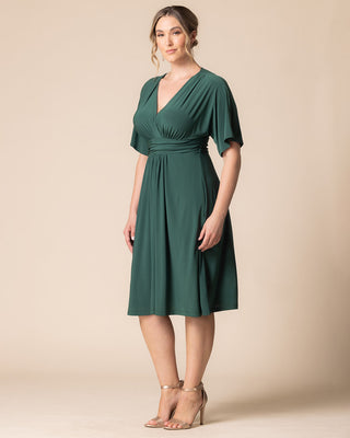 Gia Midi Dress in Hunter Green