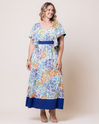 Mediterranean Breeze Boho Maxi Dress in Santorini