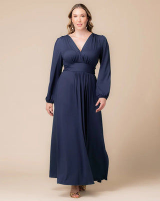 Kelsey Long Sleeve Maxi Dress in Nouveau Navy
