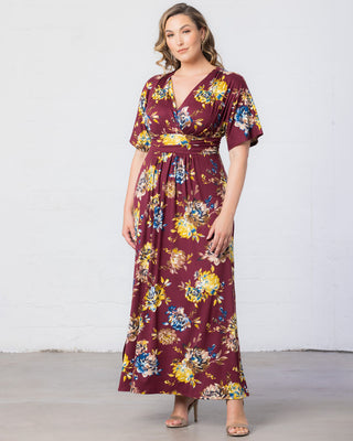 Vienna Maxi Dress - Sale! in Bordeaux Bloom