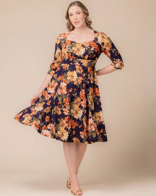 Royal Sweetheart Cocktail Dress in Autumn Garden