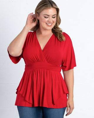 Promenade Top in Ruby Rendezvous