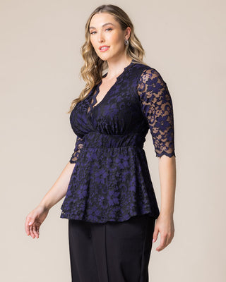 Limited Edition Luxe Lace Top in Violet Noir
