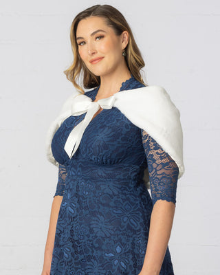 Starlet Faux Fur Bolero Shrug in Ivory