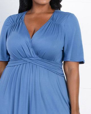 Desert Rain Maxi Dress  in Cornflower Blue