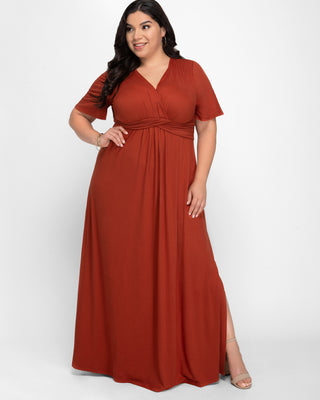 Desert Rain Maxi Dress  in Orange