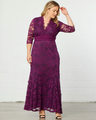 Screen Siren Lace Evening Gown in Amethyst