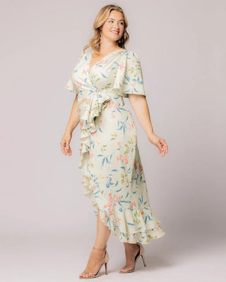 Alexandra Faux Wrap Gown - Sale! in Lush Lily Print