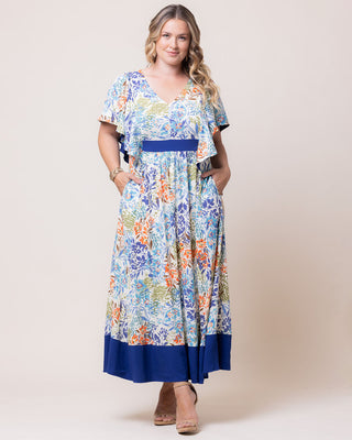 Mediterranean Breeze Boho Maxi Dress in Santorini