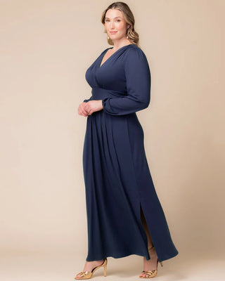 Kelsey Long Sleeve Maxi Dress in Nouveau Navy