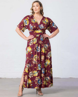 Vienna Maxi Dress - Sale! in Bordeaux Bloom