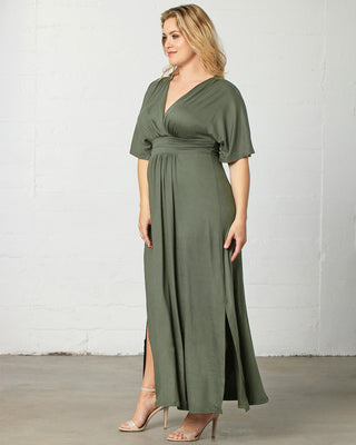Vienna Maxi Dress in Matcha Green Tea