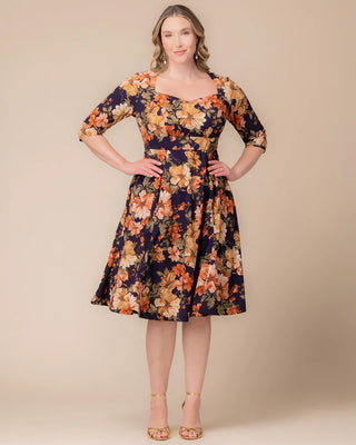 Royal Sweetheart Cocktail Dress in Autumn Garden