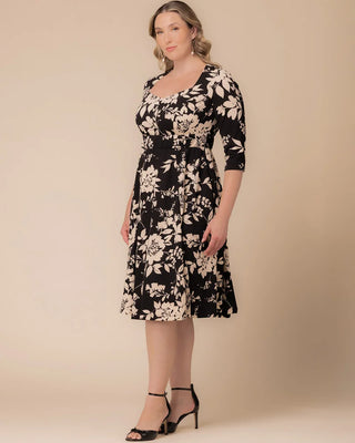 Royal Sweetheart Cocktail Dress in Vintage Ivory Florals