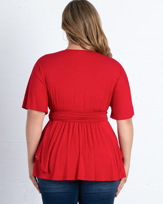 Promenade Top in Ruby Rendezvous