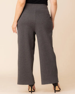 Polished Ponte Pants in Charcoal Grey