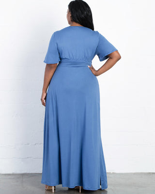 Desert Rain Maxi Dress  in Cornflower Blue