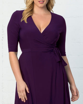 Essential Wrap Dress in Plum Passion