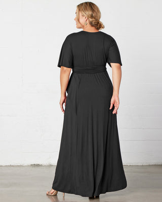 Indie Flair Maxi Dress in Black Noir