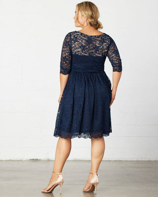 Luna Lace Dress  in Navy/Blue
