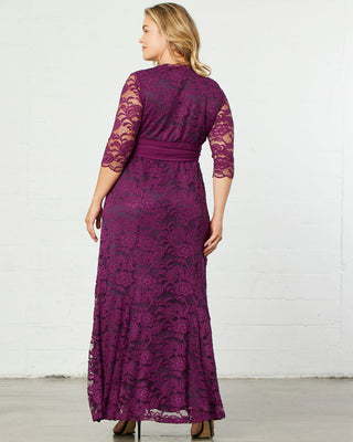 Screen Siren Lace Evening Gown in Amethyst