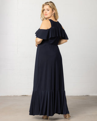 Piper Cold Shoulder Maxi Dress  in Nouveau Navy