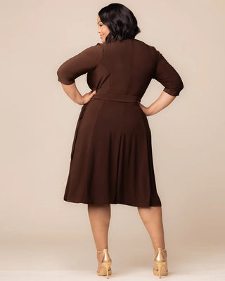 Essential Wrap Dress in Chocolate