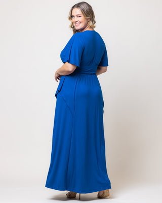Indie Flair Maxi Dress in Cobalt Blue
