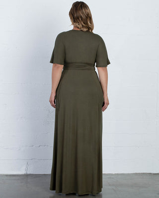Indie Flair Maxi Dress in Olive