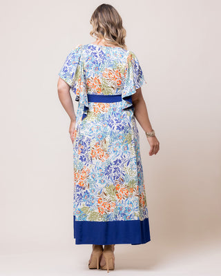 Mediterranean Breeze Boho Maxi Dress in Santorini