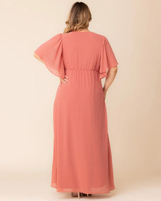 Carmella Chiffon Evening Gown in Peachy Keen