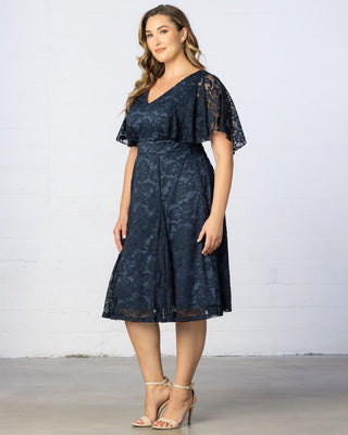 Camille Lace Cocktail Dress in Twilight Blue