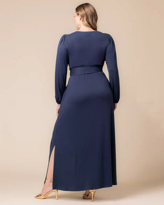 Kelsey Long Sleeve Maxi Dress in Nouveau Navy