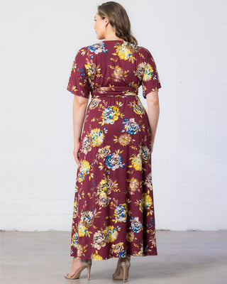 Vienna Maxi Dress - Sale! in Bordeaux Bloom