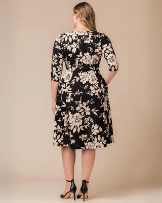 Royal Sweetheart Cocktail Dress in Vintage Ivory Florals