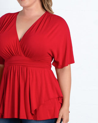 Promenade Top in Ruby Rendezvous