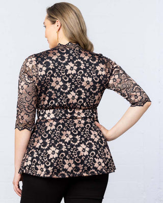 Limited Edition Luxe Lace Top in Rose Gold Lace