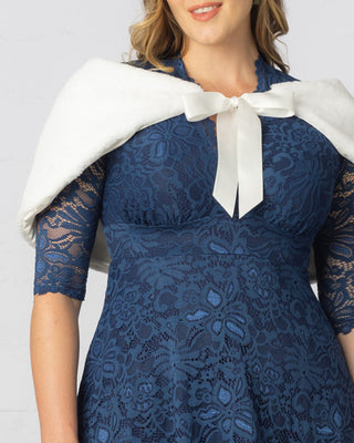 Starlet Faux Fur Bolero Shrug in Ivory