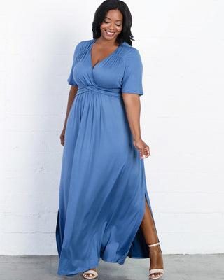 Desert Rain Maxi Dress  in Cornflower Blue