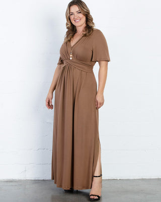 Desert Rain Maxi Dress  in Coffee