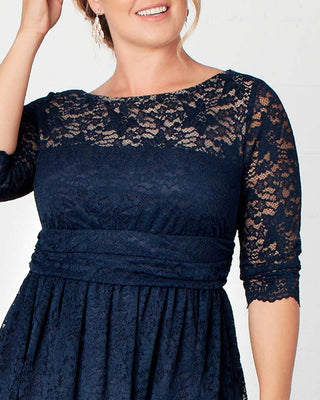 Luna Lace Dress  in Navy/Blue