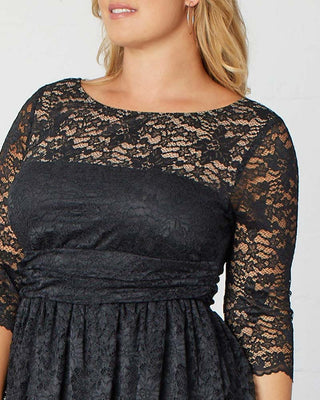 Luna Lace Dress  in Black