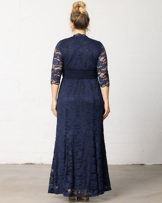 Screen Siren Lace Evening Gown  in Nocturnal Navy